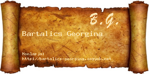 Bartalics Georgina névjegykártya